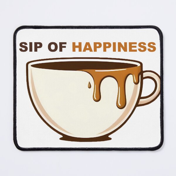 Item preview, Sip Happiness Coffee Lover Positive Vibes Art designed and sold by DrawDrip.