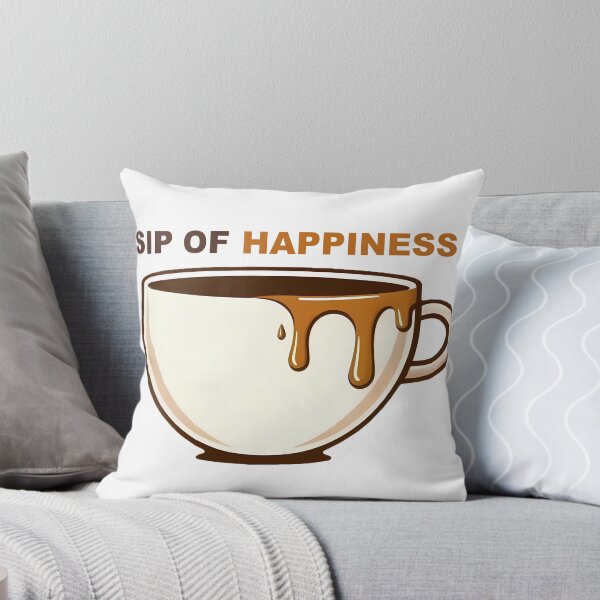 Item preview, Sip Happiness Coffee Lover Positive Vibes Art designed and sold by DrawDrip.