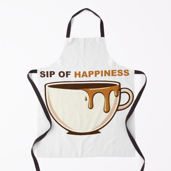 Item preview, Sip Happiness Coffee Lover Positive Vibes Art designed and sold by DrawDrip.