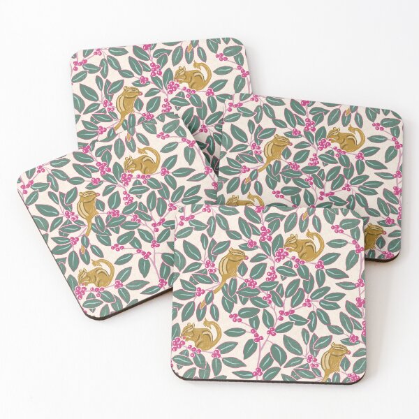 Item preview, Wintergreen and Chipmunks Design designed and sold by MarcyBrennanArt.