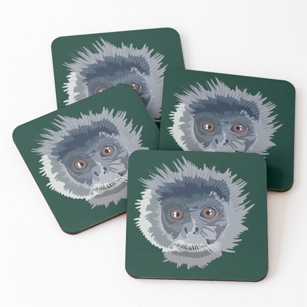 Item preview, S is for Silvery Leaf Monkey, Silvery Leaf Monkey | Primate & Wildlife Art Design designed and sold by PrettylittlepastelUk.