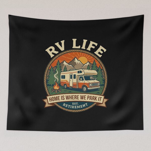Item preview, RV Life Home Is Where We Park It Retirement designed and sold by WAMTEES.