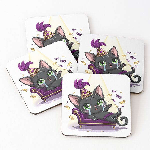 Item preview, Oriental Cat Drama Queen New Year Chibi Funny Elegant Cat Sarcastic Holiday Design designed and sold by GiftsForge.