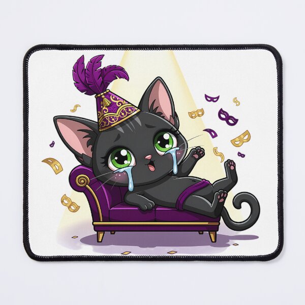Item preview, Oriental Cat Drama Queen New Year Chibi Funny Elegant Cat Sarcastic Holiday Design designed and sold by GiftsForge.