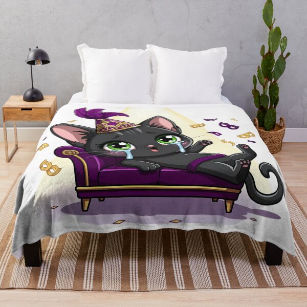 Item preview, Oriental Cat Drama Queen New Year Chibi Funny Elegant Cat Sarcastic Holiday Design designed and sold by GiftsForge.