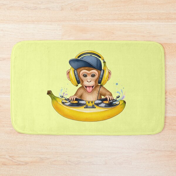 Item preview, Cute Monkey DJ Illustration, Kawaii Monkey with Headphones, Fun Animal Art for Stickers, Apparel & Gifts designed and sold by Mido tee art shop.