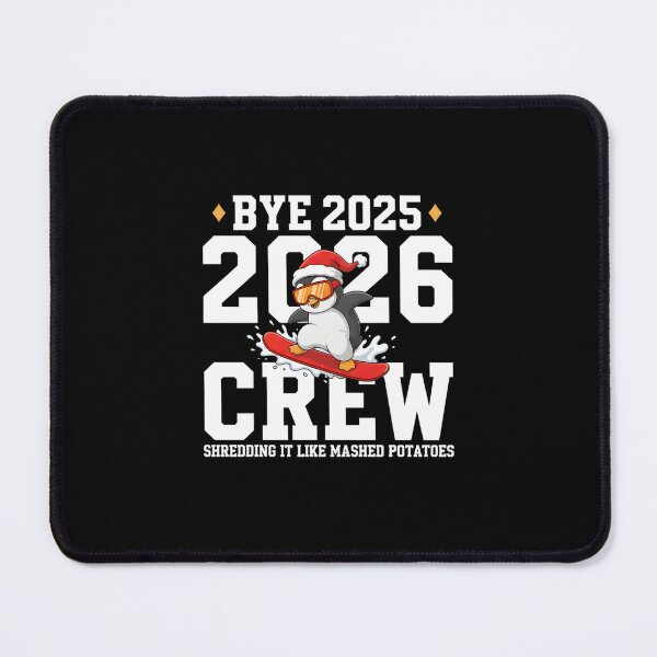 Item preview, Bye 2025 Hello 2026 Crew, Funny New Year Penguin Snowboard Shirt Gift, NYE Party Humor Winter Graphic Tee designed and sold by saloui.