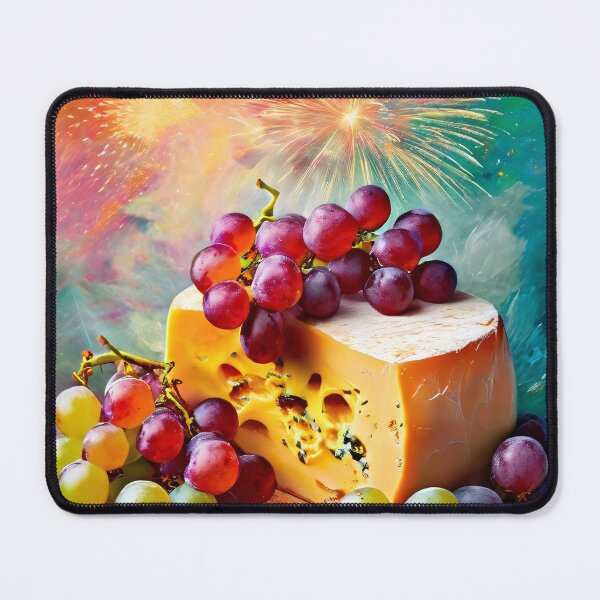 Item preview, Cheese and grapes under fireworks designed and sold by Mianku | Für das Leben.