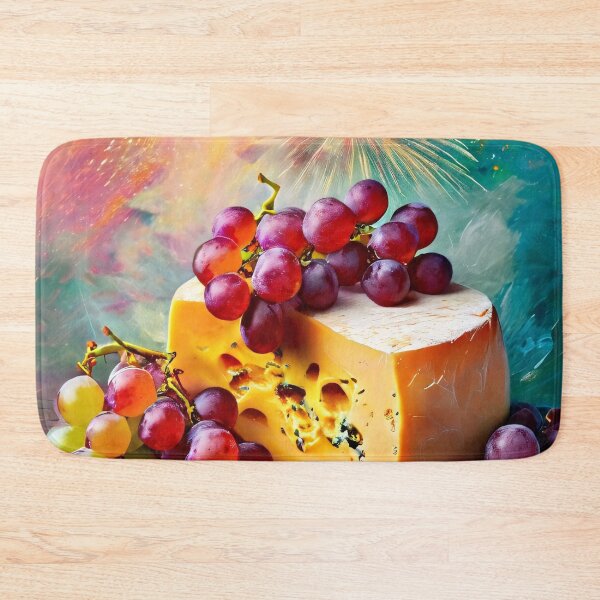 Item preview, Cheese and grapes under fireworks designed and sold by Mianku | Für das Leben.