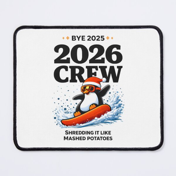Item preview, Funny New Years Shirt, Bye 2025 Hello 2026 Crew Penguin Snowboard, Winter Humor Graphic Tee designed and sold by saloui.
