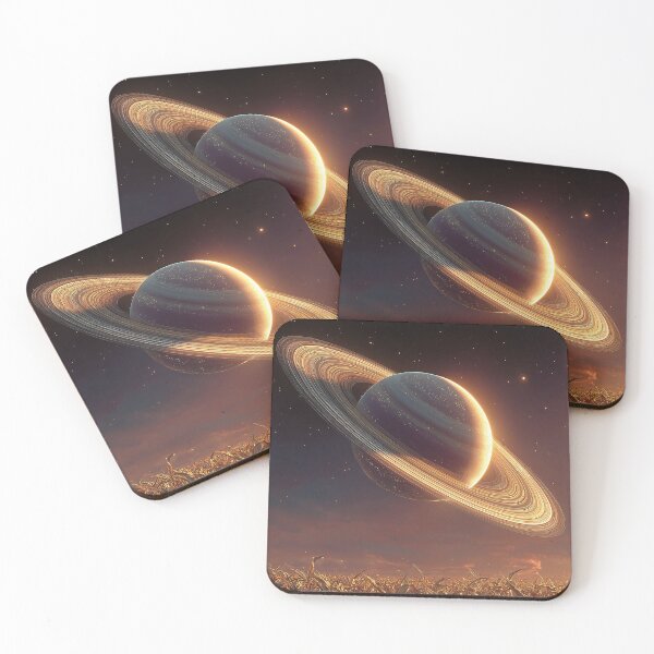 Item preview, Saturn Rising Over Golden Cornfield Sunset designed and sold by R&B Art and design.