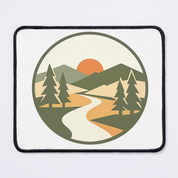 Item preview, Silent Paths – Minimal Hiking Trail Badge designed and sold by Fernova.