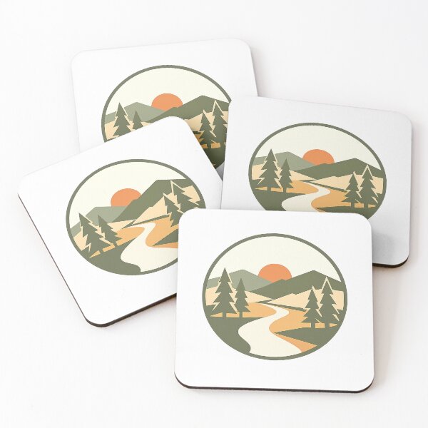 Item preview, Silent Paths – Minimal Hiking Trail Badge designed and sold by Fernova.