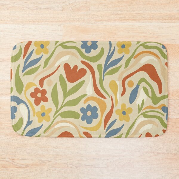 Item preview, Retro Groovy Botanical Garden | Abstract Earth Tone Floral Pattern designed and sold by DeeLulu.