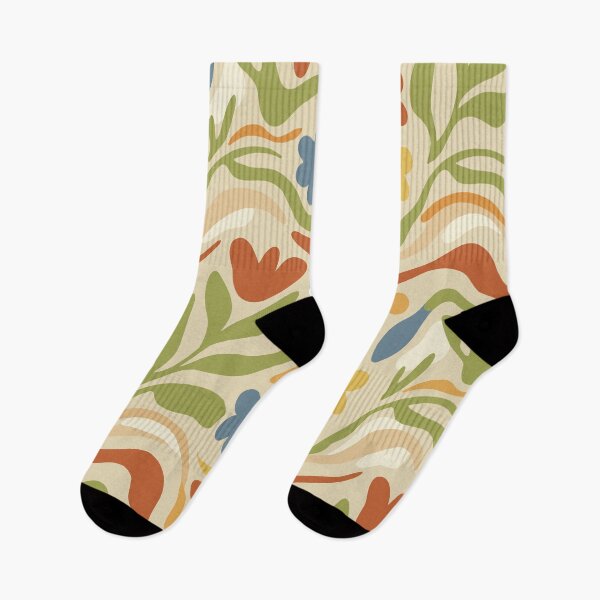 Item preview, Retro Groovy Botanical Garden | Abstract Earth Tone Floral Pattern designed and sold by DeeLulu.