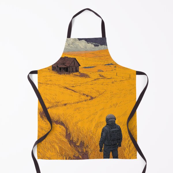 Item preview, Lone Astronaut in Golden Cornfield Ink Art designed and sold by R&B Art and design.