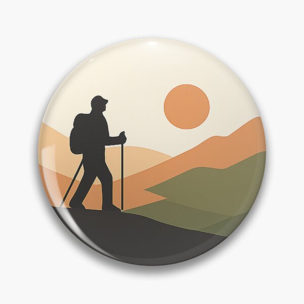 Item preview,  Lone Hiker Circular Emblem designed and sold by Fernova.