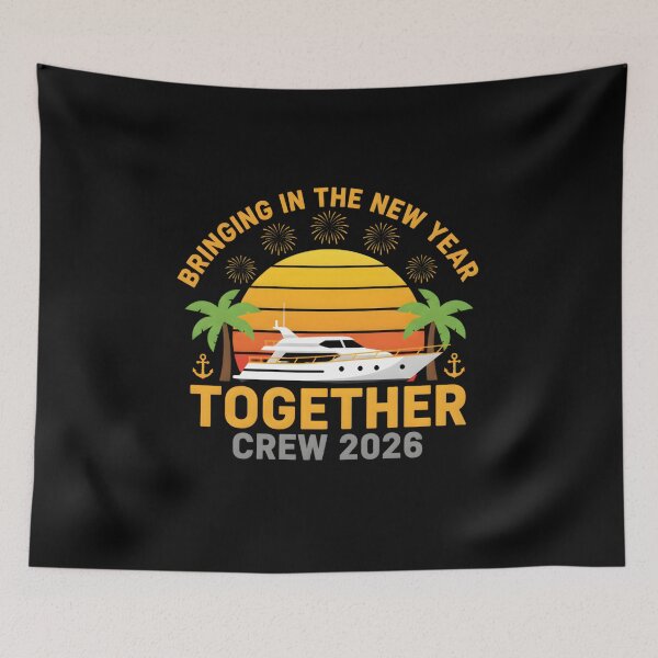 Item preview, Bringing In The New Year Together Crew 2026, Tropical Boat New Years Eve Party Gift, Matching Vacation Fireworks Graphic Tee designed and sold by saloui.