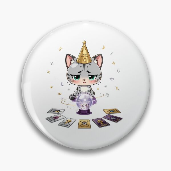 Item preview, Egyptian Mau Cat Mystical Miss New Year Chibi Funny Spotted Cat Sarcastic Holiday designed and sold by GiftsForge.