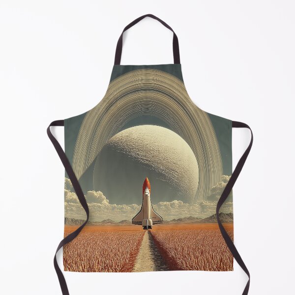 Item preview, Space Shuttle Golden Cornfield with Giant Planet Rings designed and sold by R&B Art and design.