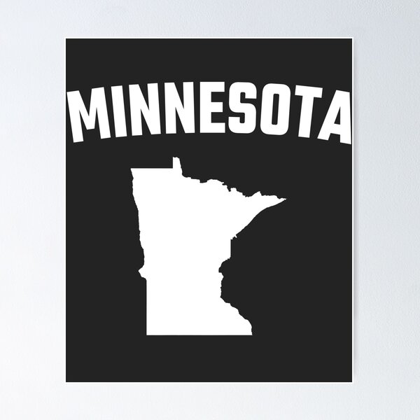 Item preview, Minnesota State Pride - Bold White Map Silhouette designed and sold by mashmosh.