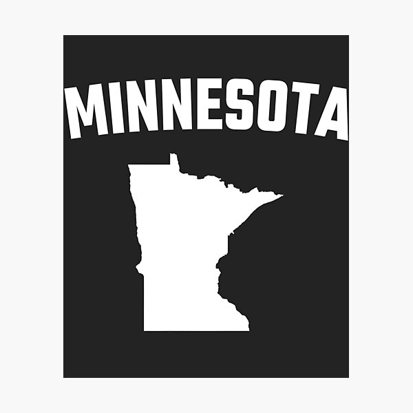 Item preview, Minnesota State Pride - Bold White Map Silhouette designed and sold by mashmosh.