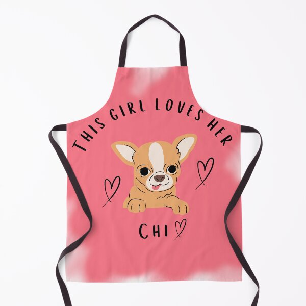 Item preview, This Girl Loves Her Chi - Pink Background designed and sold by AndysTeeShop.