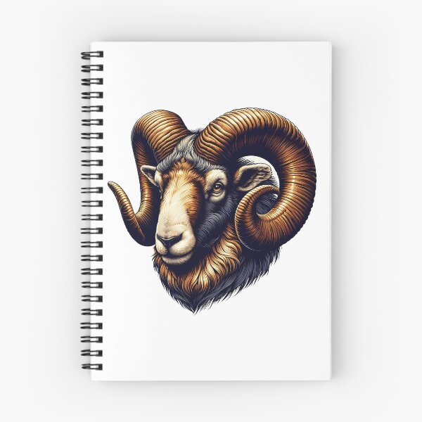Item preview, Aries Ram Zodiac Sign Golden Realistic Art designed and sold by DrawDrip.