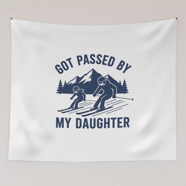 Item preview, Got Passed By My Daughter, Funny Ski Dad Shirt Gift, Skiing Family Humor Winter Sports Graphic Tee designed and sold by saloui.