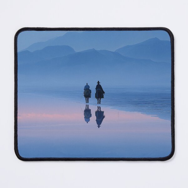 Item preview, Minimalist Blue Ink Wuxia Landscape designed and sold by R&B Art and design.