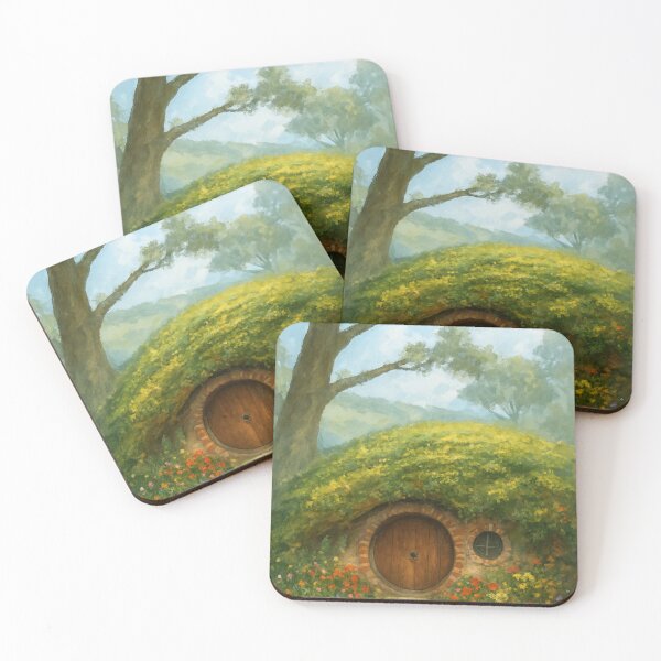 Item preview, Hobbit Hole Cottage – Lord of the Rings Inspired Fantasy Art designed and sold by Aybiko.