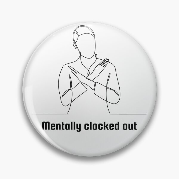 Item preview, Mentally Clocked Out – Burnout Culture Humor classic t-shirt designed and sold by PrintMod.