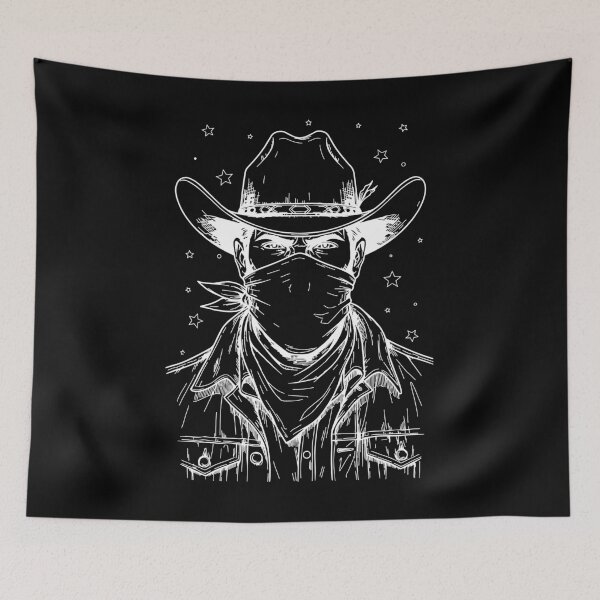 Item preview, Cowboy Portrait Line Art – Minimal Western designed and sold by franktact.