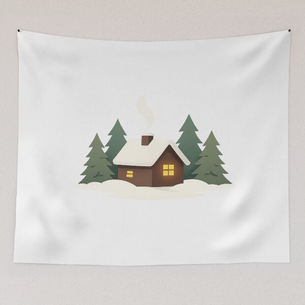 Item preview, Cozy Winter Cabin designed and sold by Fernova.