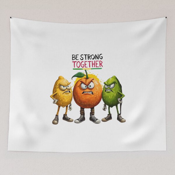 Item preview, Three Angry Fruits Standing Together designed and sold by Modern-Tropical.