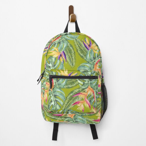 Item preview, Tropical Bird of Paradise Watercolor Jungle Pattern designed and sold by capricedefille.