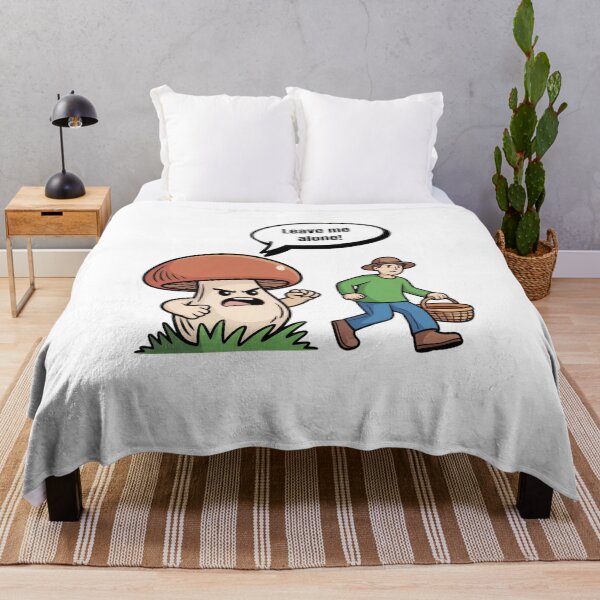 Item preview, Not Today – Funny Angry Mushroom Cartoon Illustration designed and sold by JustFunnyStuff.