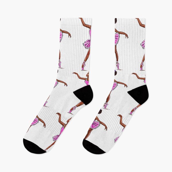 Item preview, African American ballerina girl in pink tutu - Ballet dancer art designed and sold by Artonmytee.
