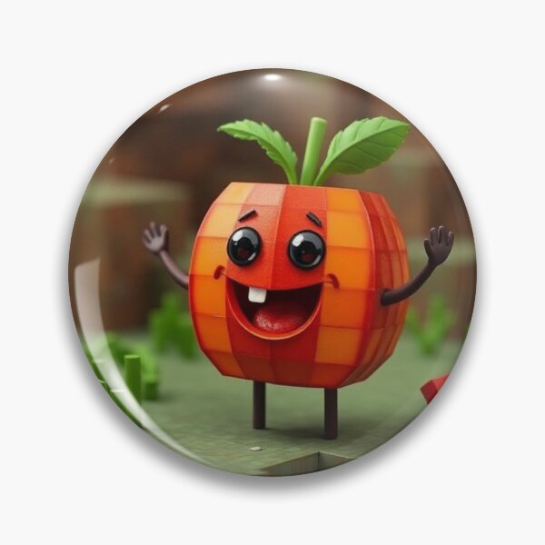 Item preview, Cute Pixel Art Smiling Orange Fruit Character, Minecraft Voxel Style Gaming Food Graphic Design, Happy Kawaii Citrus Apple Slices Digital Illustration designed and sold by Al-Ziyyel Studio✨.