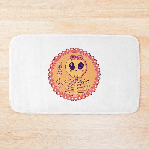 Item preview, Cute Kawaii Skeleton Pastel Gothic Badge Illustration designed and sold by Horrify.