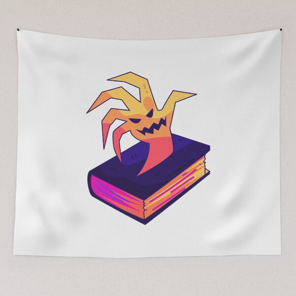 Item preview, Cute Halloween Monster Emerging from Magic Book designed and sold by Horrify.
