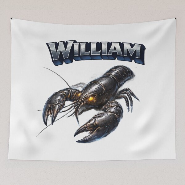 Item preview, William Cancer – Zodiac Water Guardian Fantasy Name Art designed and sold by AlexLineArt.