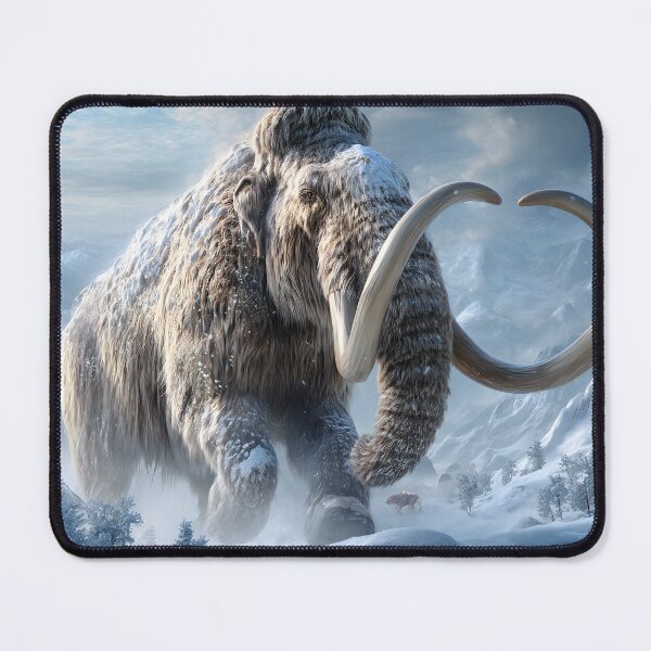 Item preview, Majestic Mammoth Roaming in Icy Wilderness Landscape designed and sold by Artessie.