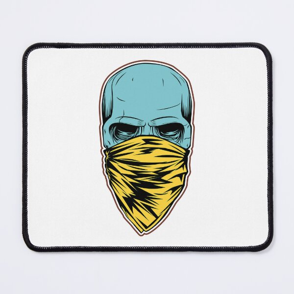 Item preview, Masked Skull with Yellow Bandana Street Art Design designed and sold by Horrify.