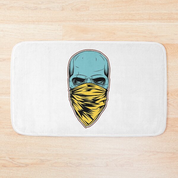 Item preview, Masked Skull with Yellow Bandana Street Art Design designed and sold by Horrify.