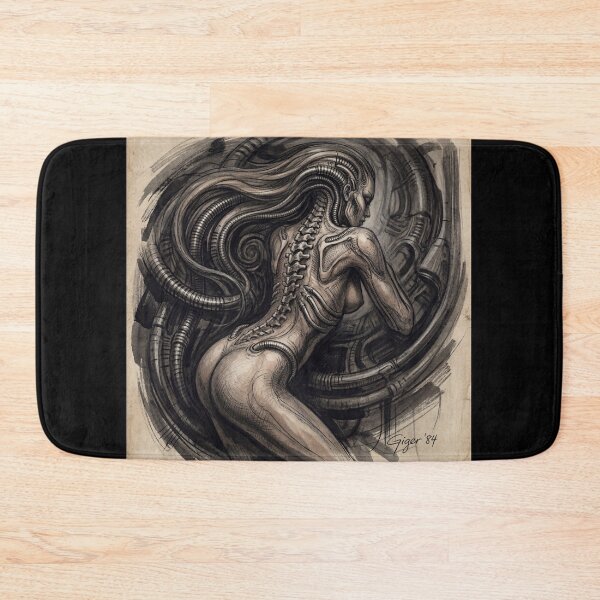 Item preview,  Scifi Biomechanical portrait of a beautiful woman pinup art designed and sold by Vintage Designs +.