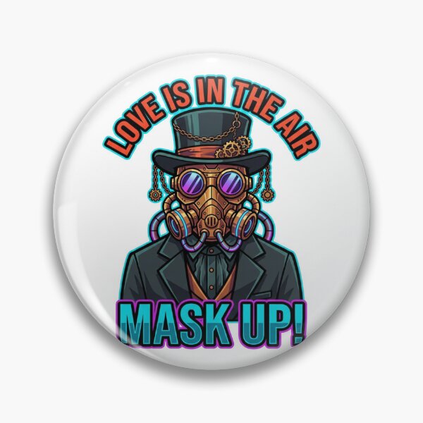 Item preview, Love Is In The Air Mask-Up Steampunk Dislike Valentine's Day designed and sold by chattsuede.