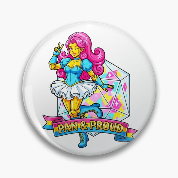 Item preview, Pan & Proud: Pansexual Pride D20 Diva designed and sold by SkinnyFlatWhite.