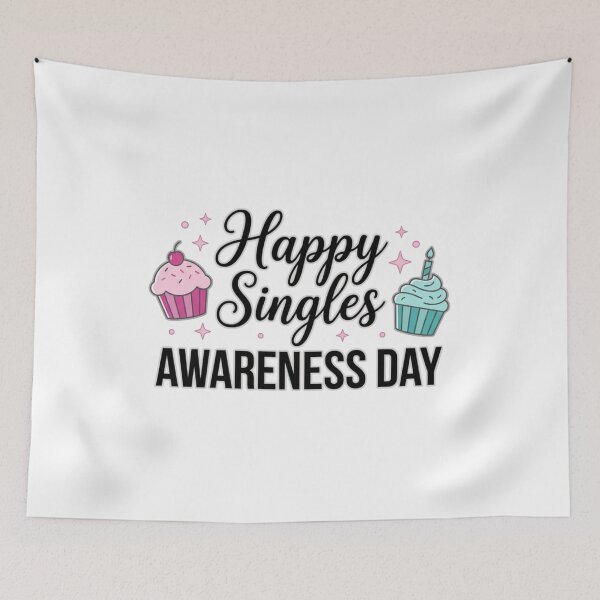 Item preview, Happy Singles Awareness Day Cute Cupcakes Glitter Graphic designed and sold by chattsuede.