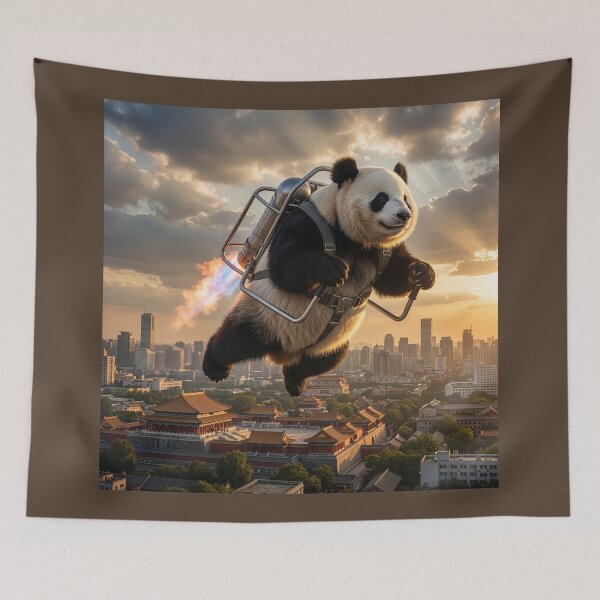 Item preview, Panda Flies Over Beijing designed and sold by Tridentulus.